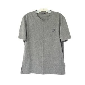 Men's Half Medusa Crew Neck T Shirt - Grey - M